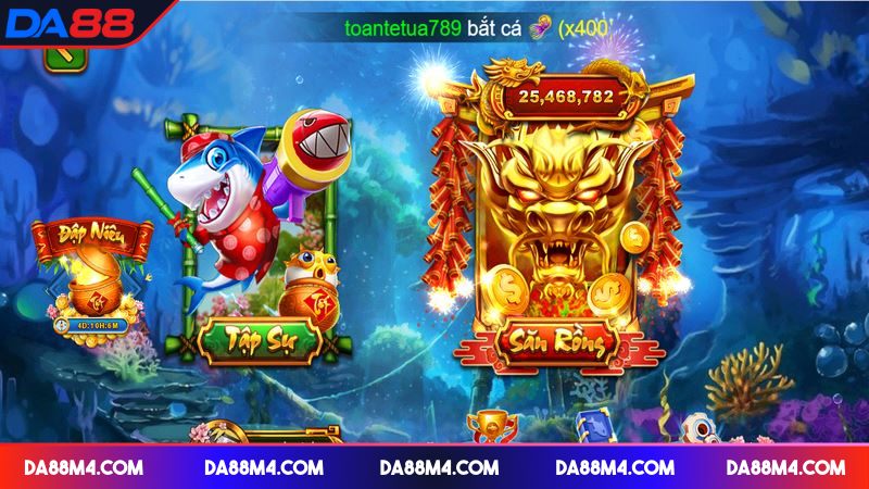 Hành Trình Khám Phá Đại Dương Cùng Vua Săn Cá Tại DA88 Đa dạng sảnh chơi cho mọi cược thủ