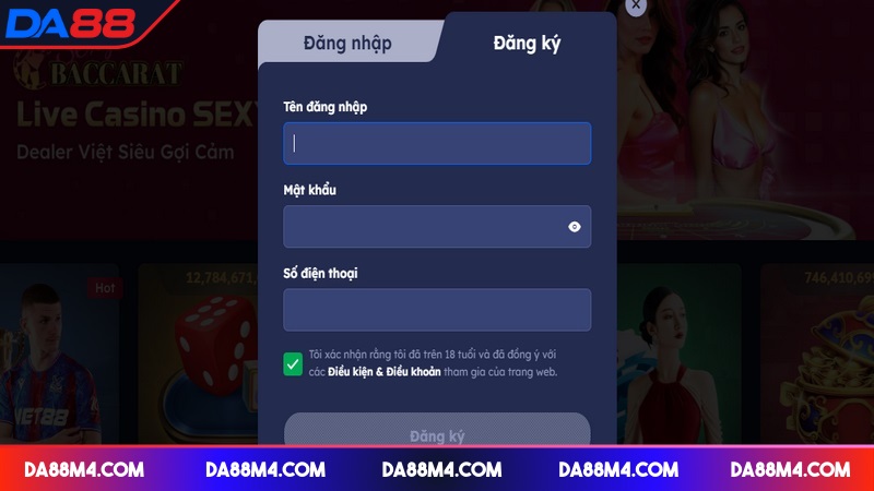 Hướng Dẫn Đăng Ký DA88 Chính Xác Và Nhanh Chóng Nhất Đặt mật khẩu đủ mạnh khi đăng ký DA88
